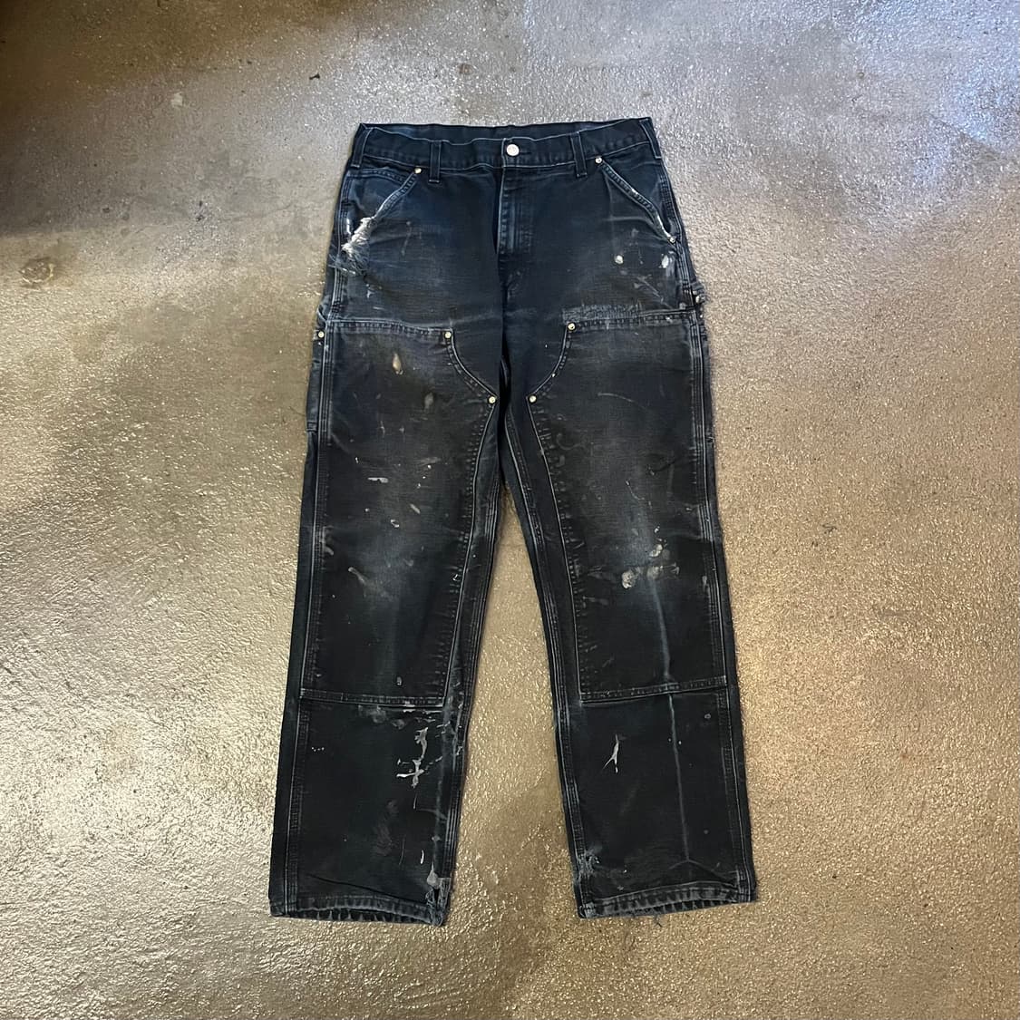 Carhartt 블랙 더블니 팬츠 (32-33“) 상품이미지1