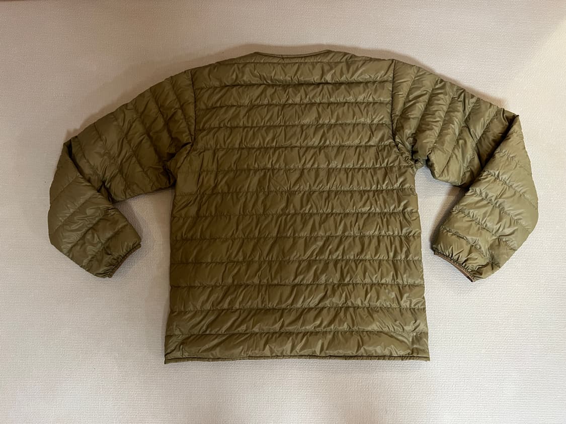 몽벨 수페리어 다운 라운드넥 800필 긴팔 경량패딩(베이지) XL 상품이미지4