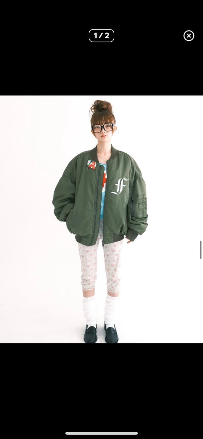 샵페어리 봄버자켓 카키 상품이미지1