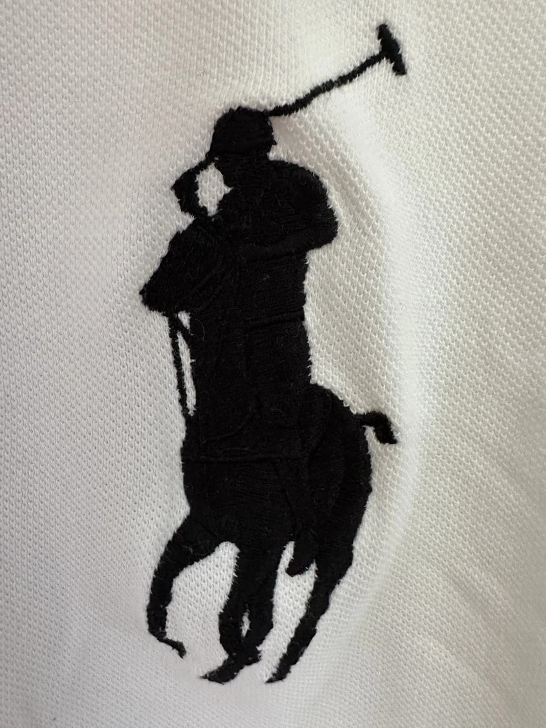 폴로 랄프로렌 빅포니 반팔 카라티 화이트 블랙 상품이미지3