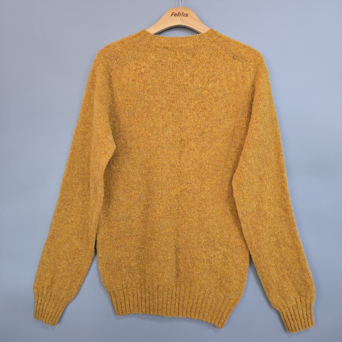 새제품)할리 오브 스코틀랜드 울 니트 머스타드 XS 상품이미지3