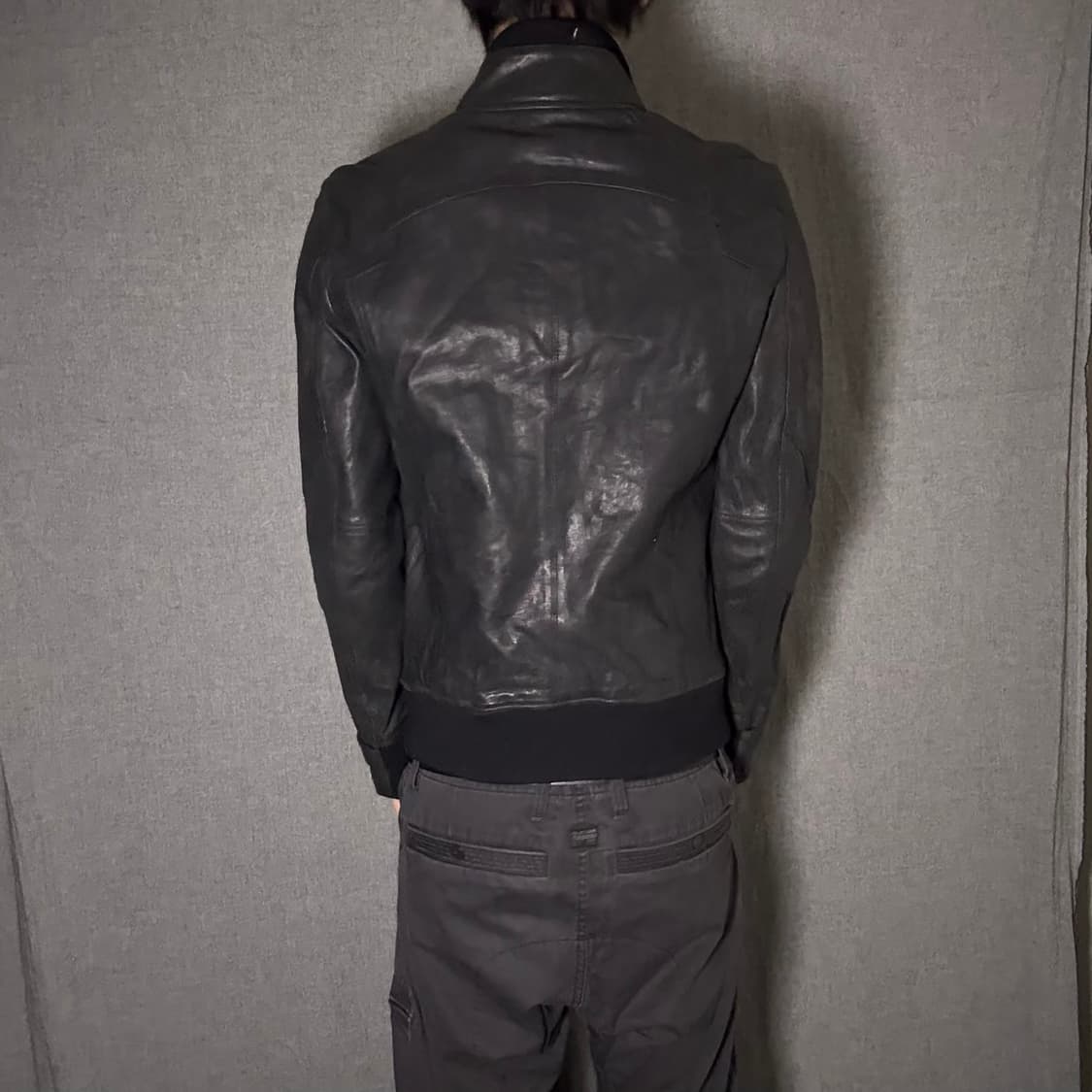 vintage black leather jacket 상품이미지8