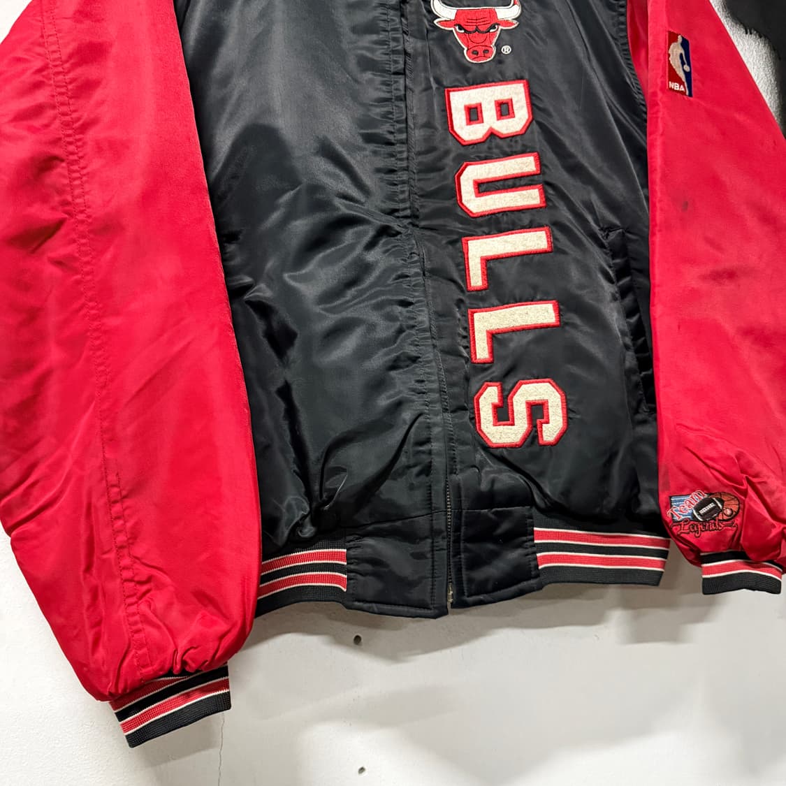 VTG 빈티지 올드스쿨 NBA 시카고 불스 빅 패치 퀼팅 바시티 자켓 상품이미지4