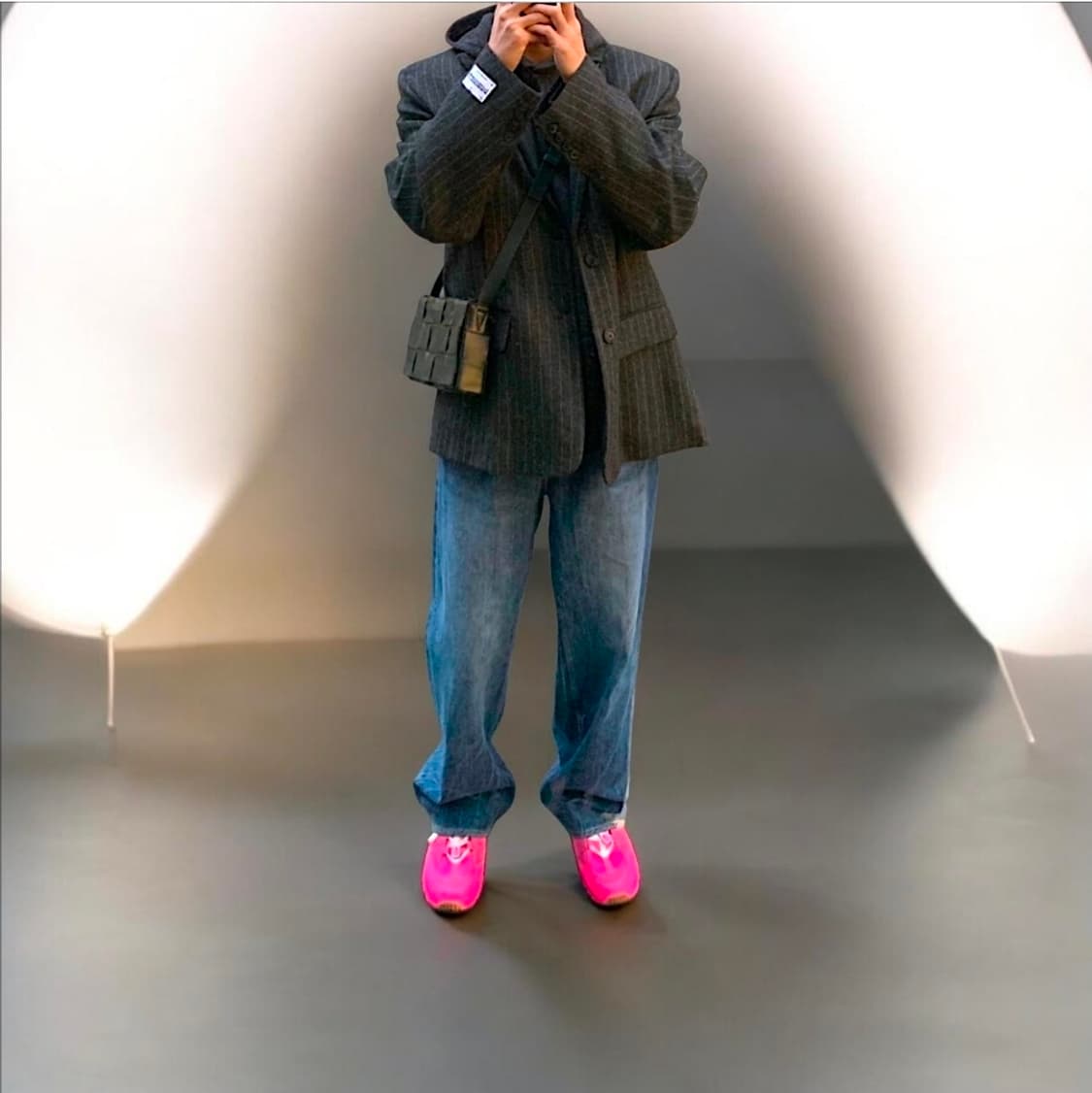 자라 x 아더에러 스트라이프 오버사이즈 블레이저 그레이2004/841 상품이미지4