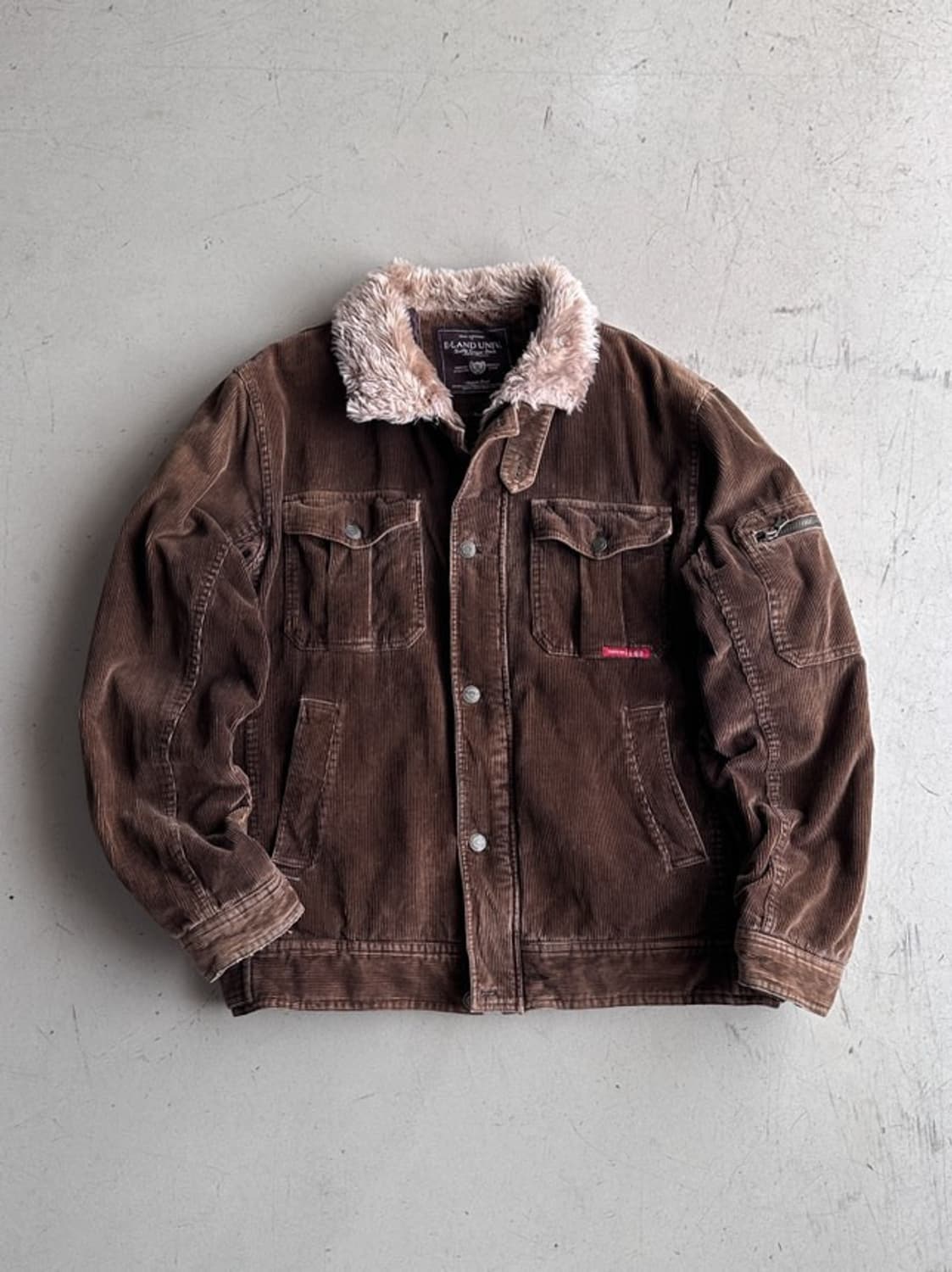 히코빈티지 y2k 코듀로이 브라운 빈티지 퍼 자켓 상품이미지1
