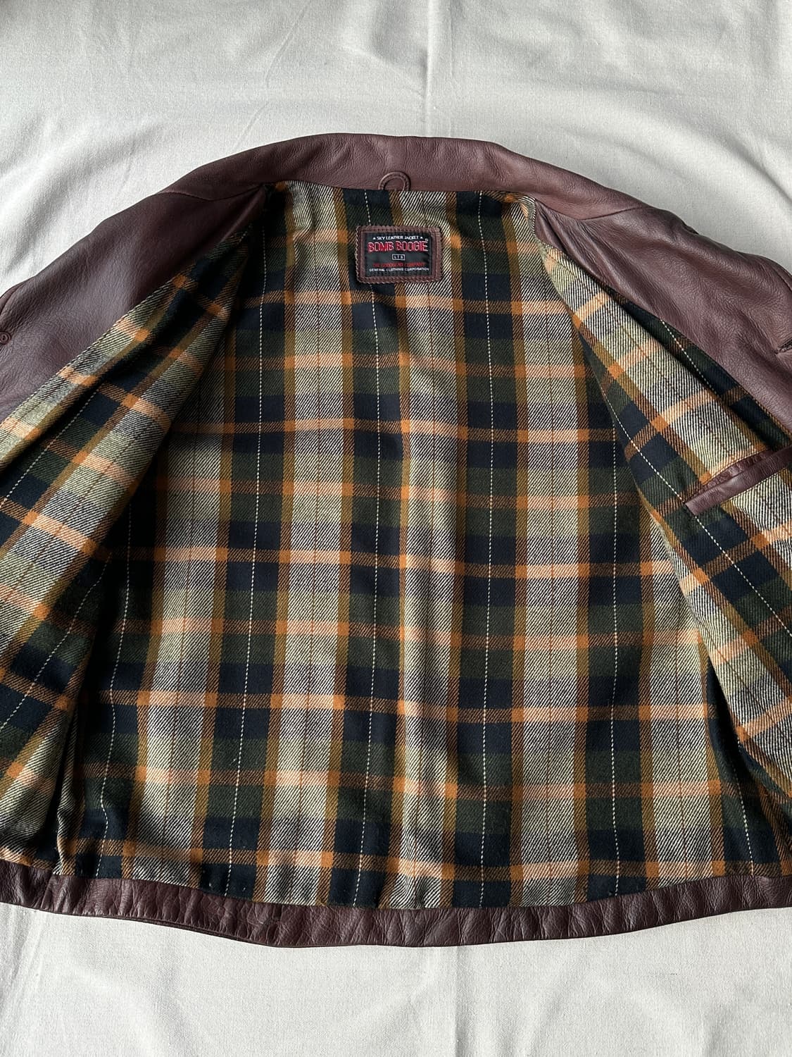 유럽 에스닉 자수 브라운 레더 자켓 L 상품이미지7