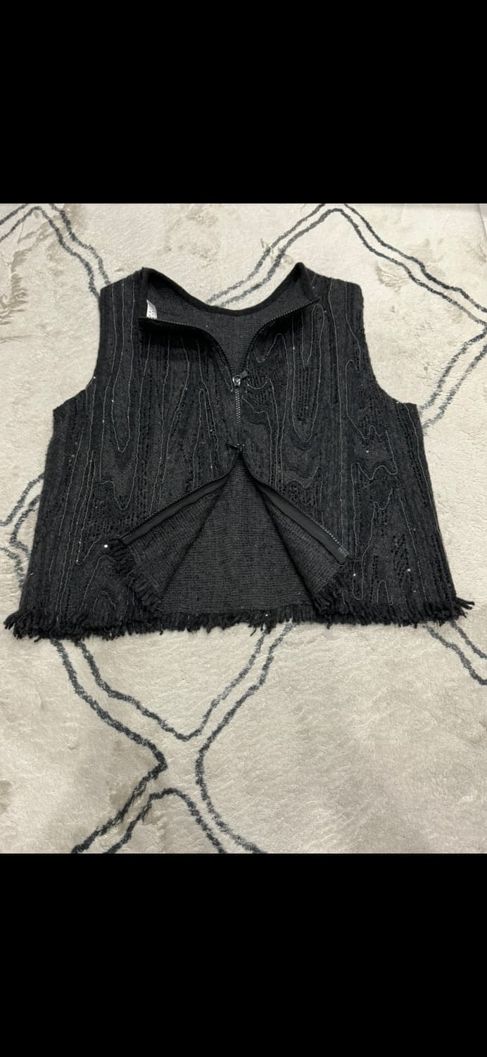 브루넬로 쿠치넬리 여성 캐시미어 스펭글 베스트 XL 상품이미지5