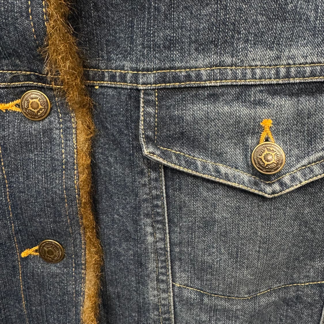 MARVIN RICHARDS 빈티지 데님 트러커 퍼자켓 진청 상품이미지5