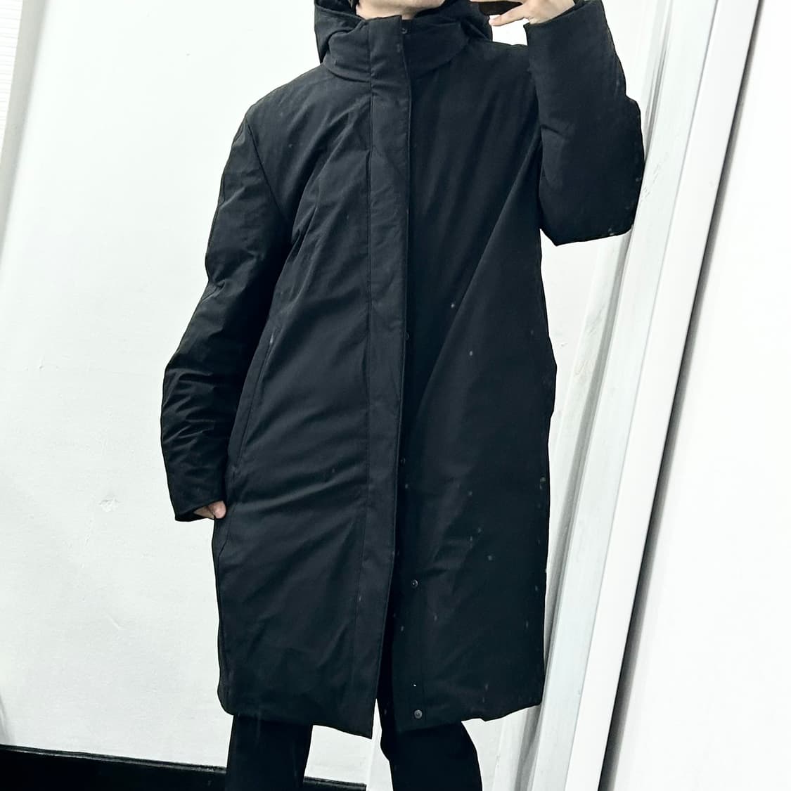솔리드옴므 24FW 퍼후드 롱패딩 파카 상품이미지4