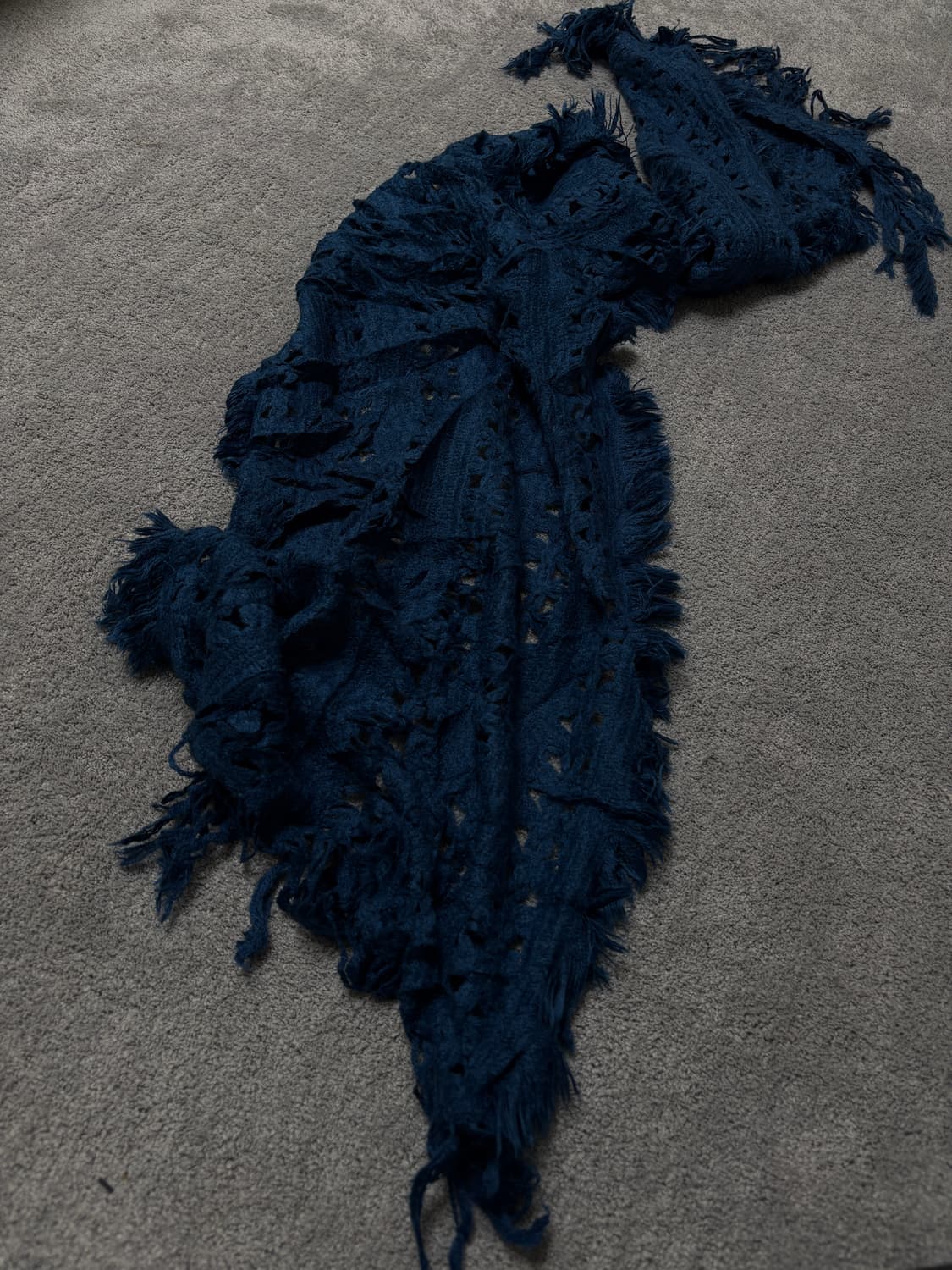 Vintage v-kei punk mood blue scarf 상품이미지2