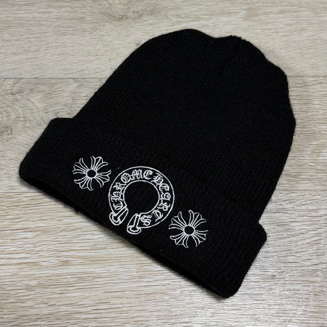 [S+급/OS] 크롬하츠 홀스슈 울 비니 블랙 상품이미지1