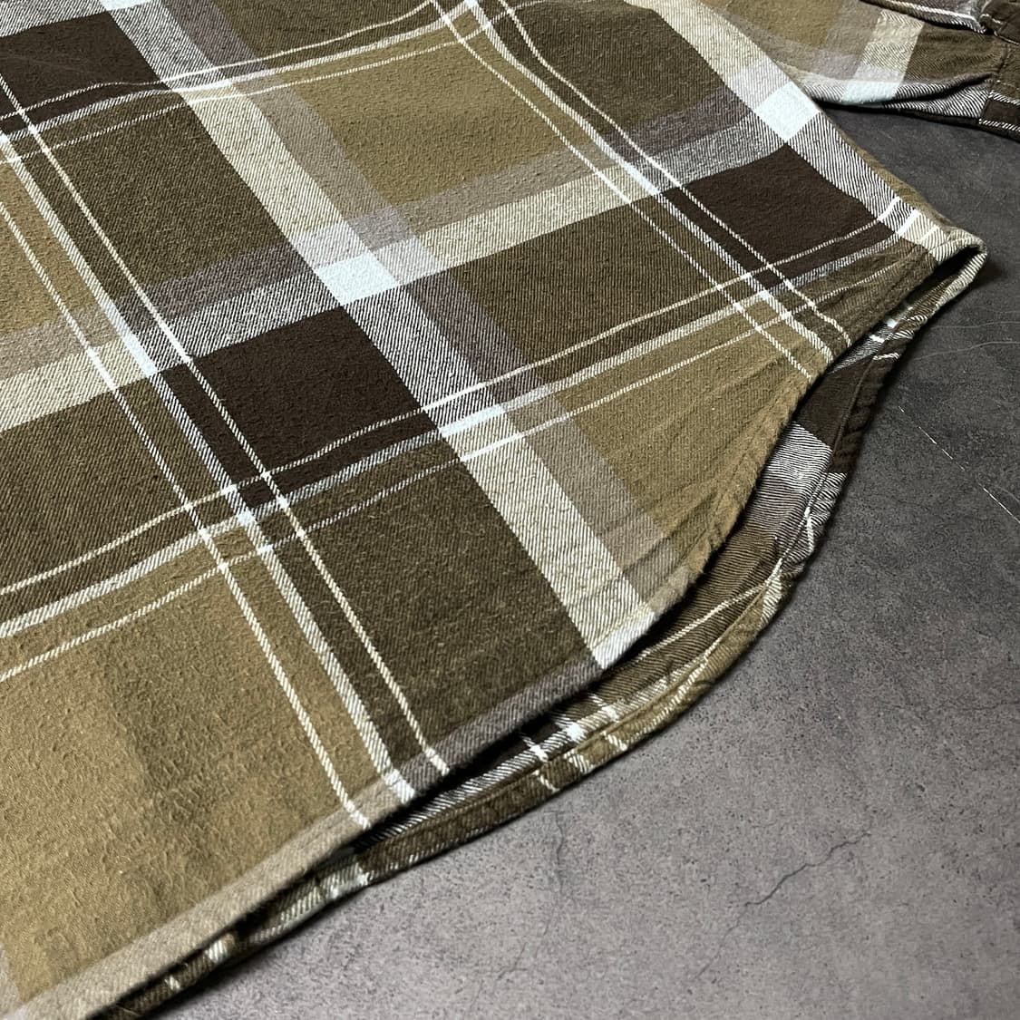 DICKIES 디키즈 빈티지 브라운 포켓 체크 셔츠 A00799 상품이미지9