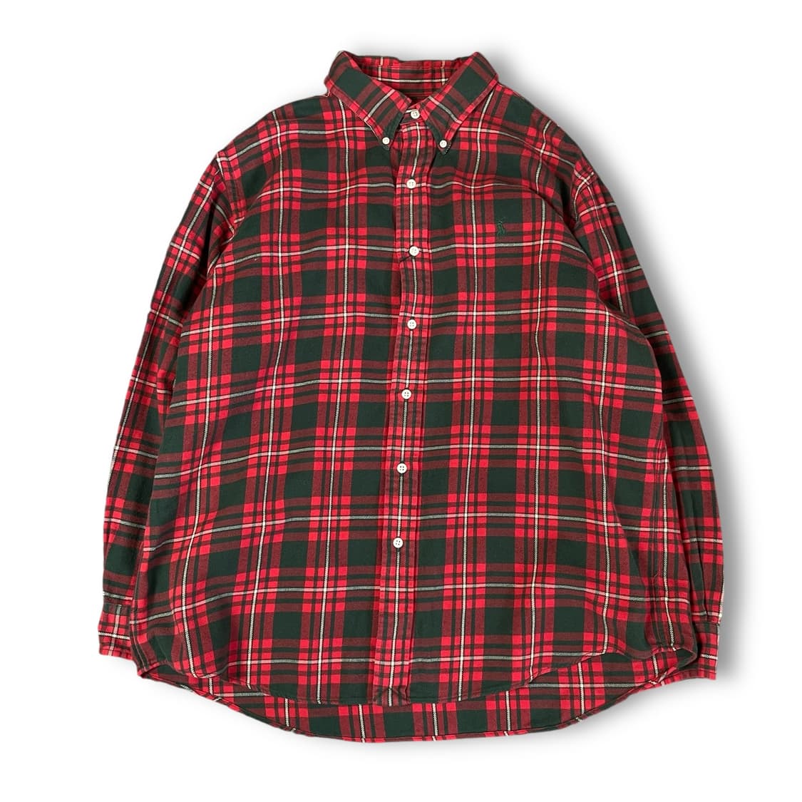 폴로 랄프로렌 레드 블랙 체크 긴팔 셔츠 커스텀핏 XXL 상품이미지1