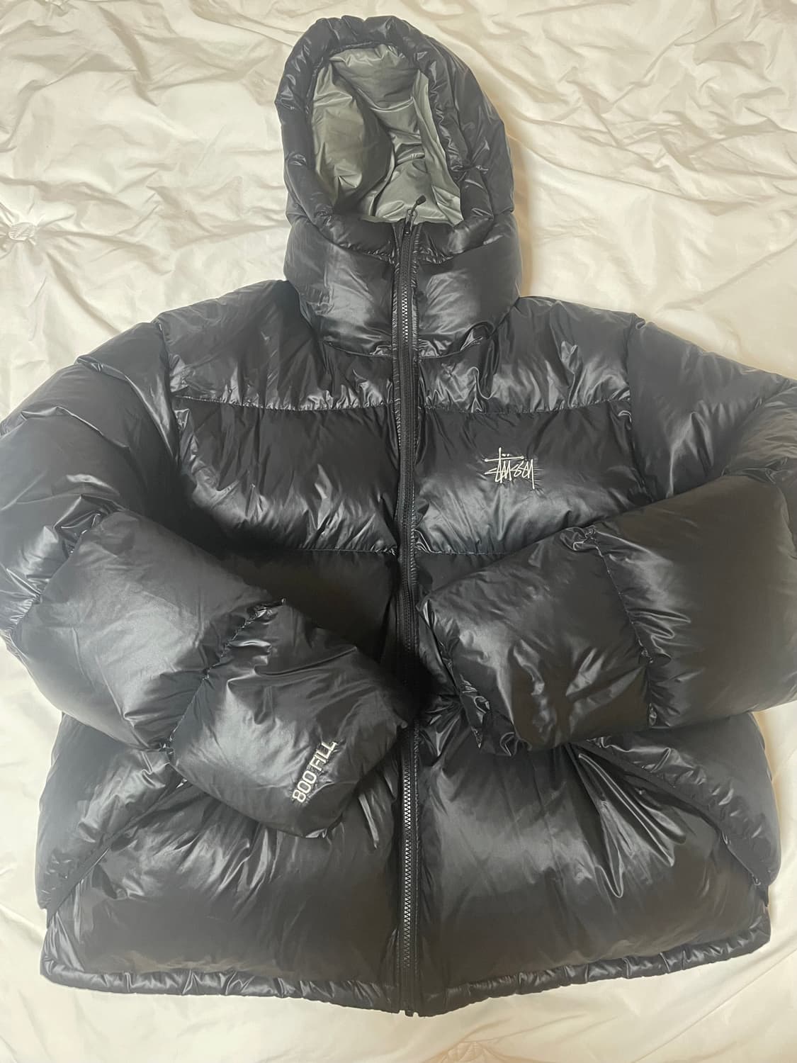 스투시 다운 패딩 마이크로 립스탑 블랙 XL 상품이미지2