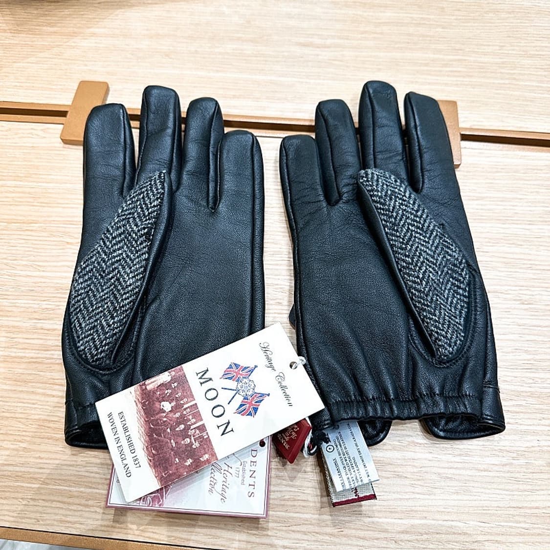 (정품/새상품) 덴츠 남성 블랙 차콜 양가죽 울 캐시미어 장갑 상품이미지4