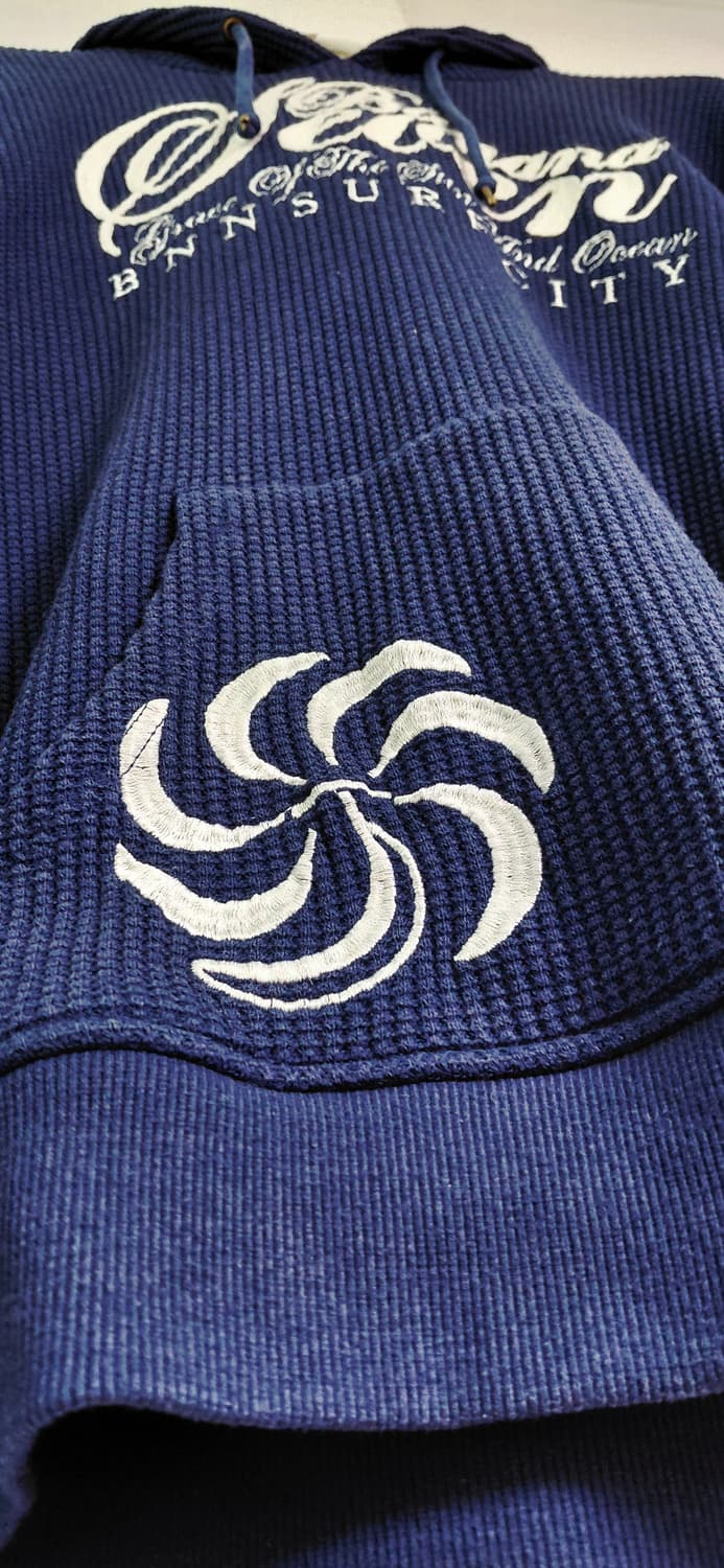 [L] Banana Seven 빅로고 와플 후드티 - 네이비 상품이미지4