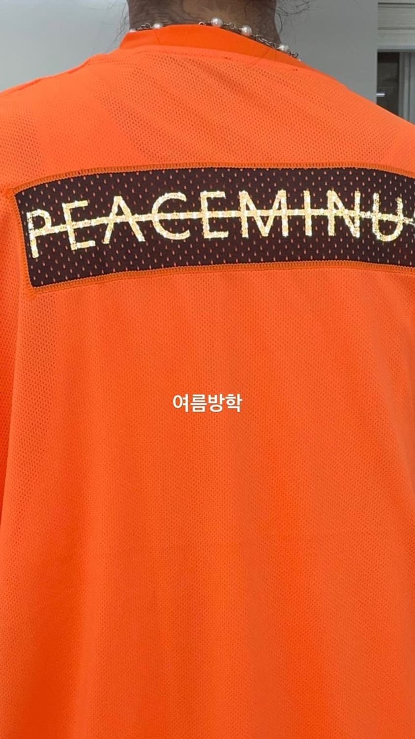 [OS] 피스마이너스원 로고 메쉬티셔츠 오렌지 상품이미지3