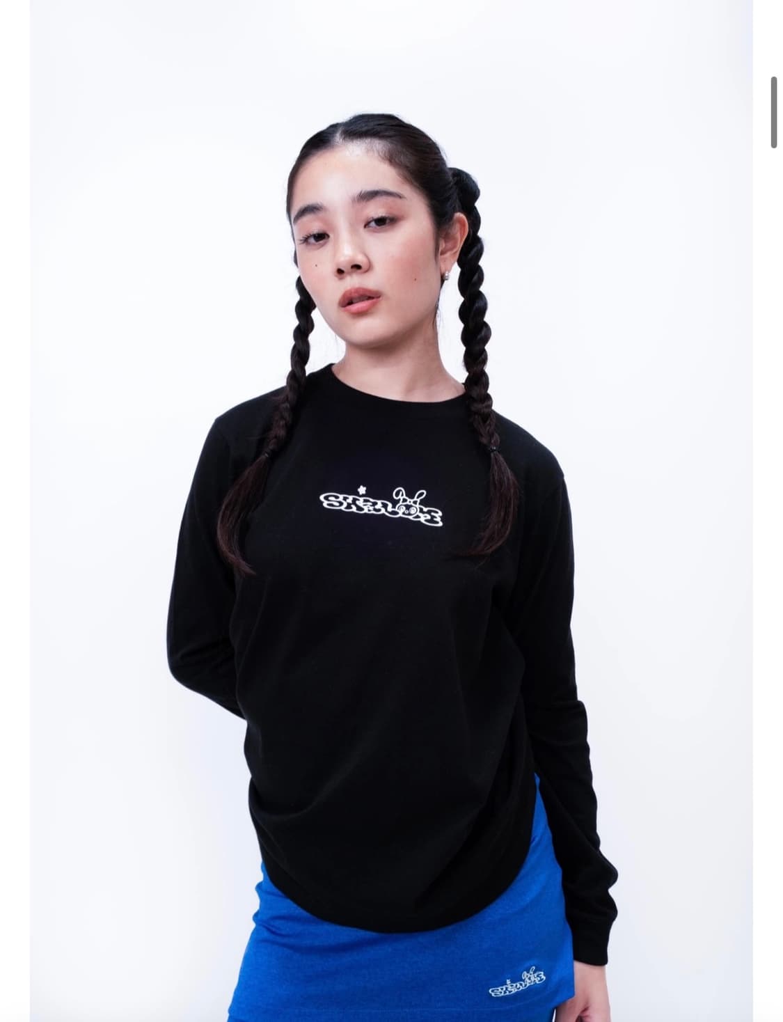 샬롬클럽 롱 슬리브리스 블랙 S 상품이미지1