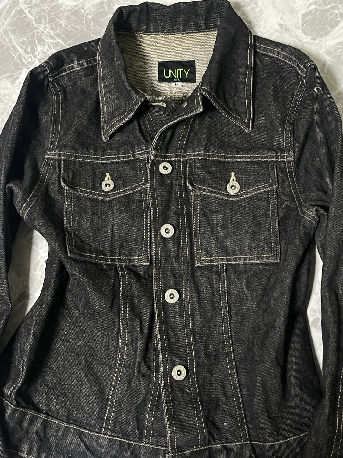 unity black denim jacket 상품이미지2