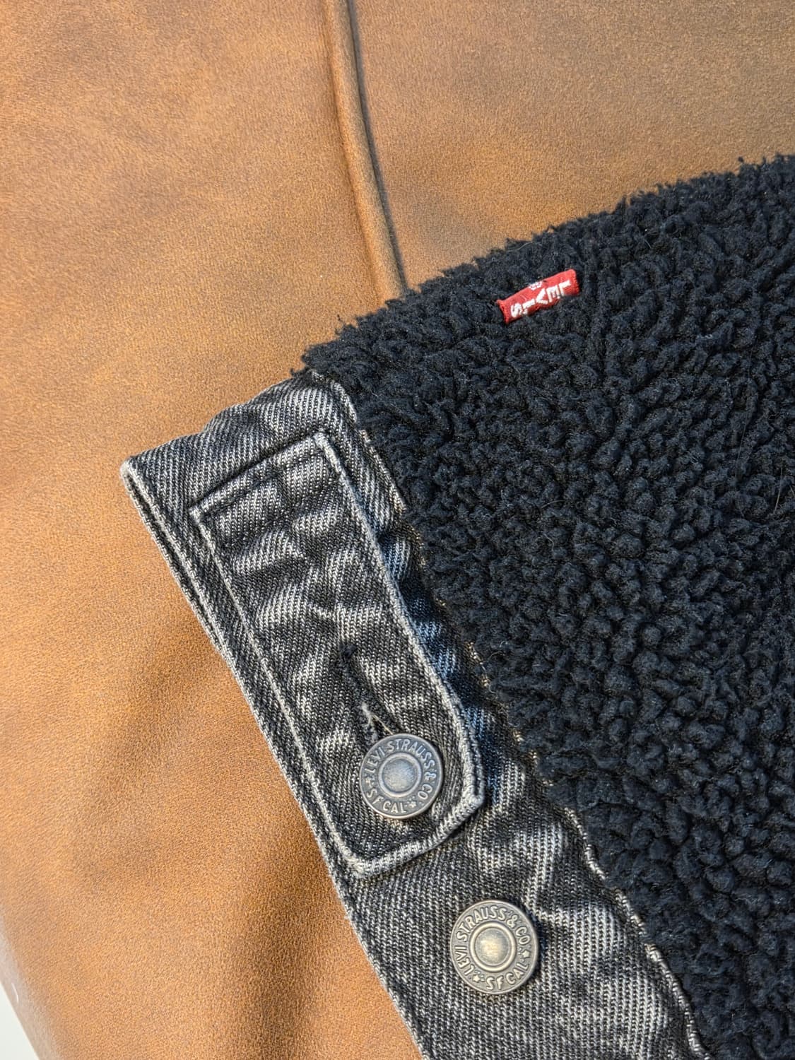 Levis 리바이스 쉐르파 블랙 데님 자켓 상품이미지6