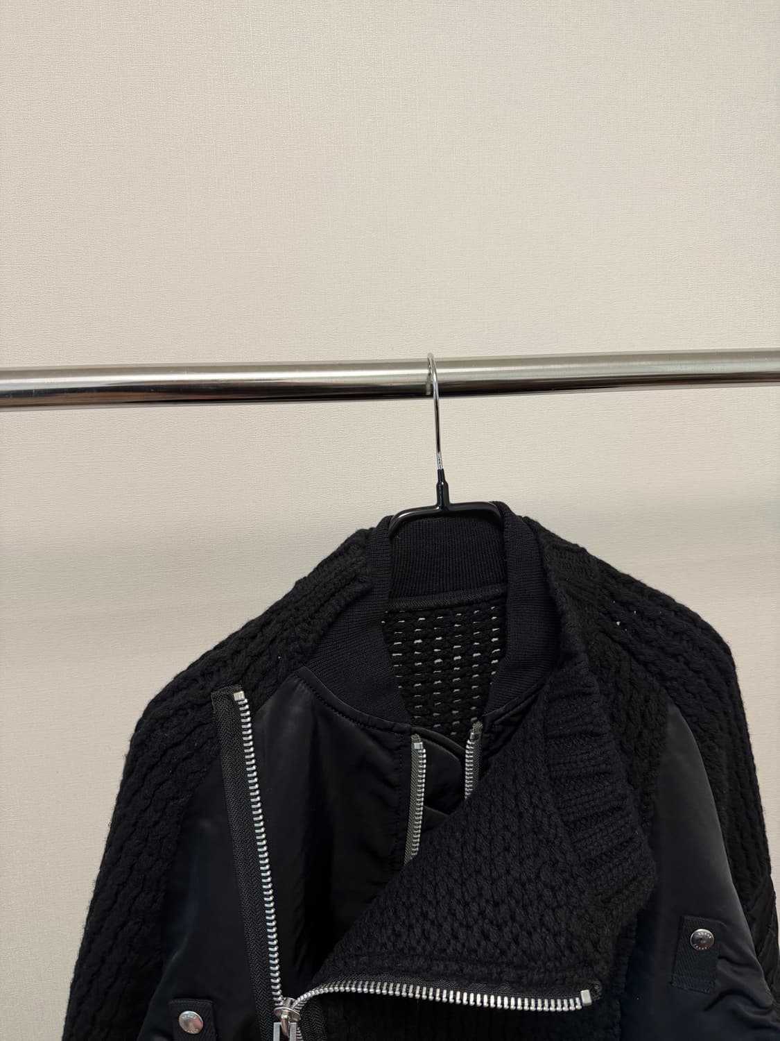 Sacai 23aw knit mix bomber 상품이미지6
