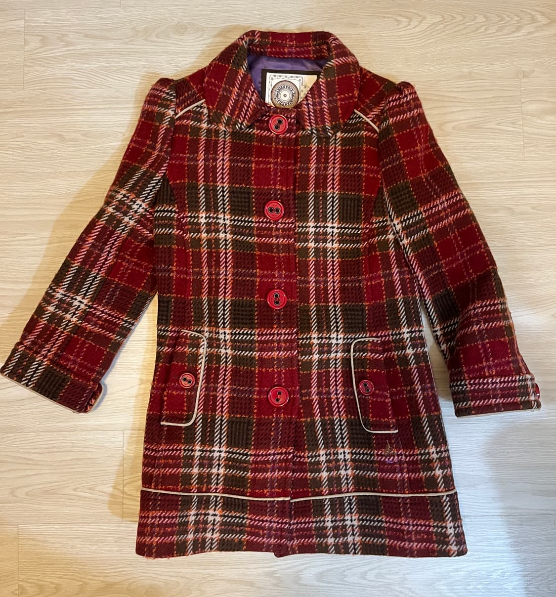 빈티지 빈폴 체크코트 상품이미지1