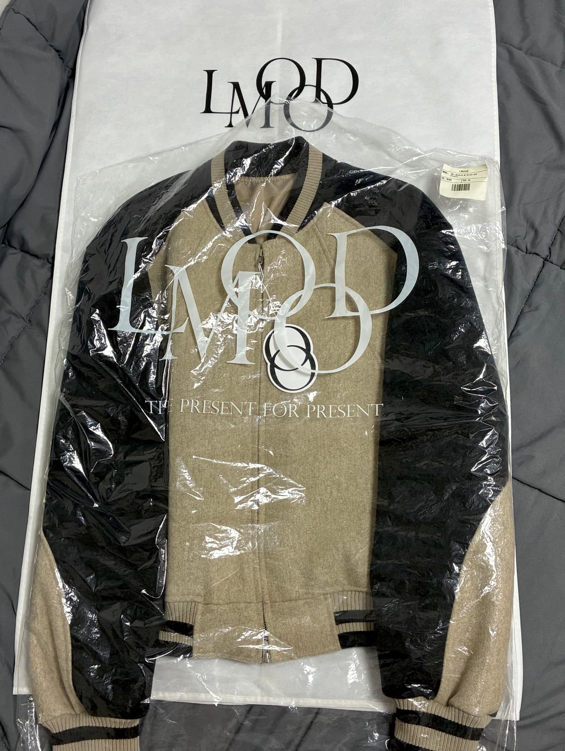 새상품) 엘무드 테드 헤리티지 울 바시티 자켓 블랙 46 상품이미지2