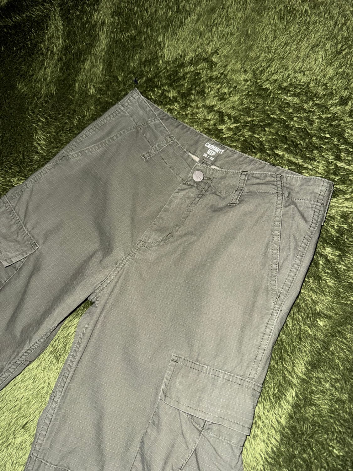 [28X32] 칼하트 WIP 립스탑 카고 팬츠 올리브 상품이미지2