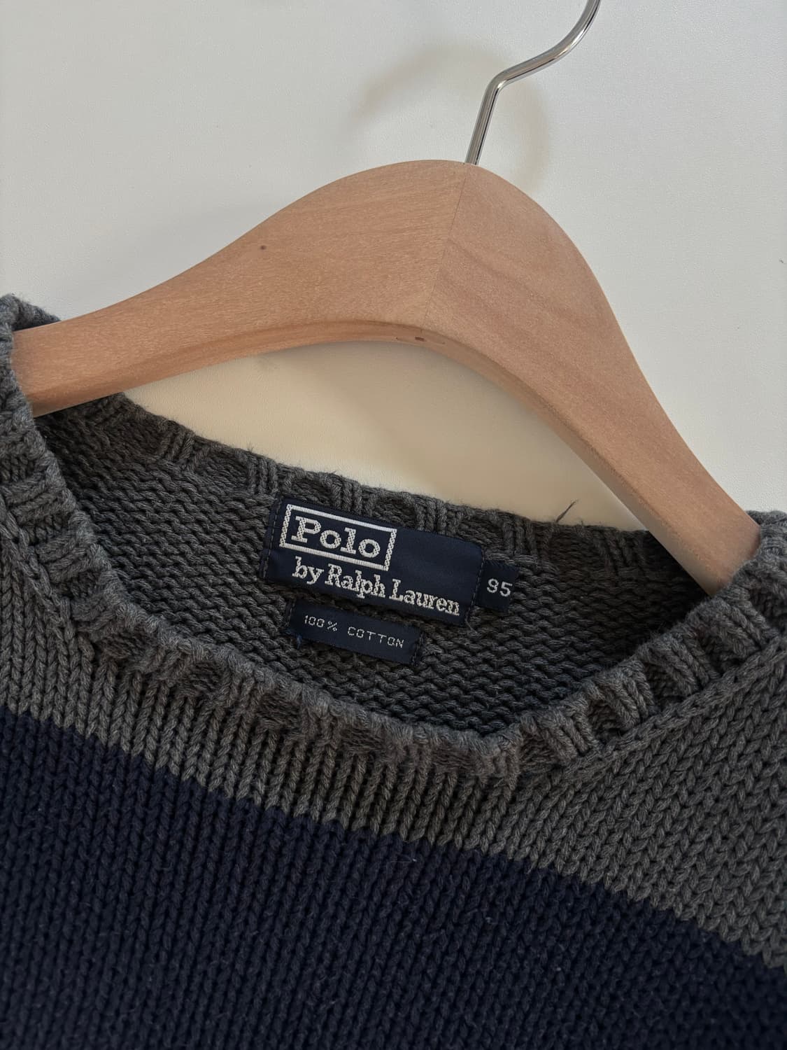 Polo 폴로 랄프로렌 00‘s 단가라 라운드넥 코튼 니트 상품이미지6