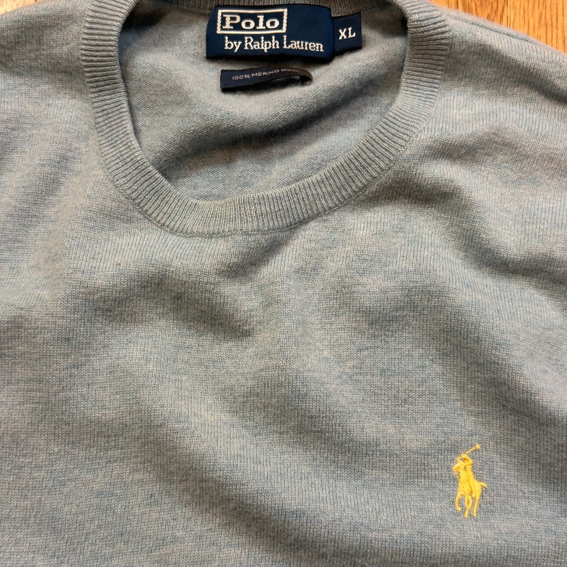 폴로 랄프 로렌 스카이블루 메리노 울 니트 스웨터 상품이미지3