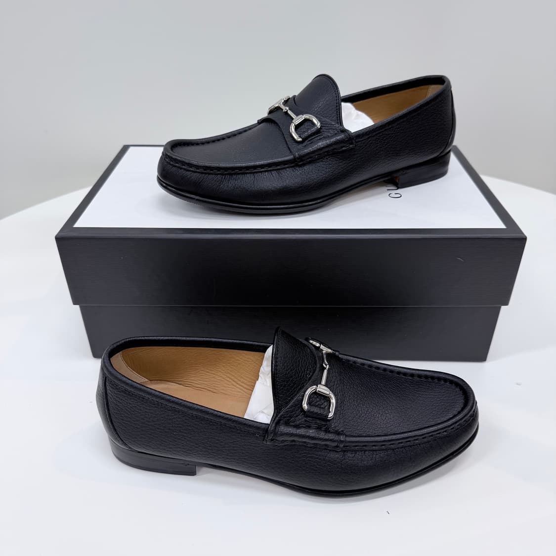 [S급/265] 구찌 홀스빗 은장 레더 로퍼 구두 블랙 상품이미지3
