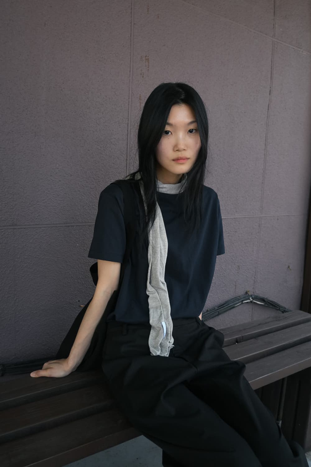 하프시코드 Solid T-shirt / Navy 상품이미지1