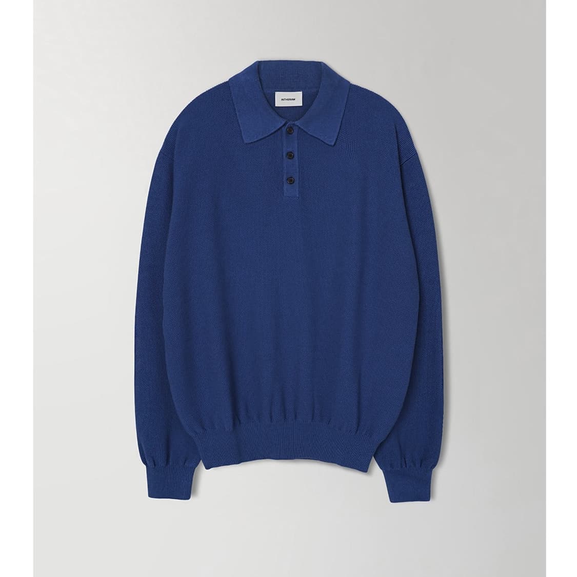인더로우 코튼 실크 니트 폴로 블루 3사이즈 상품이미지1
