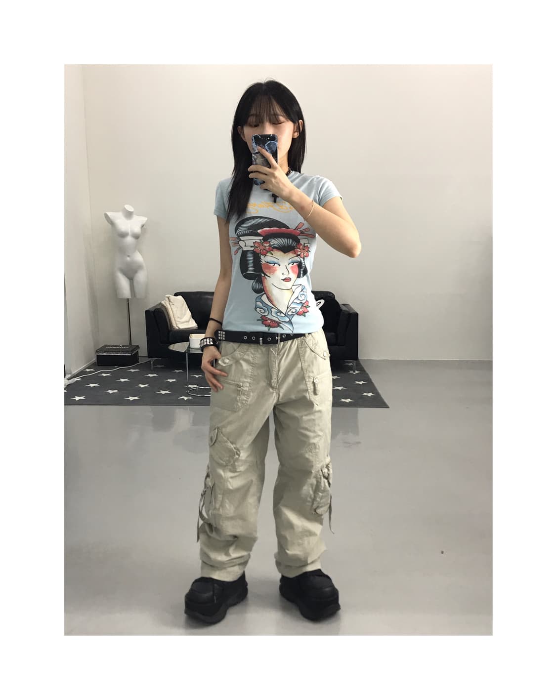 Ed Hardy 'Geisha' Printing T-shirts 상품이미지1