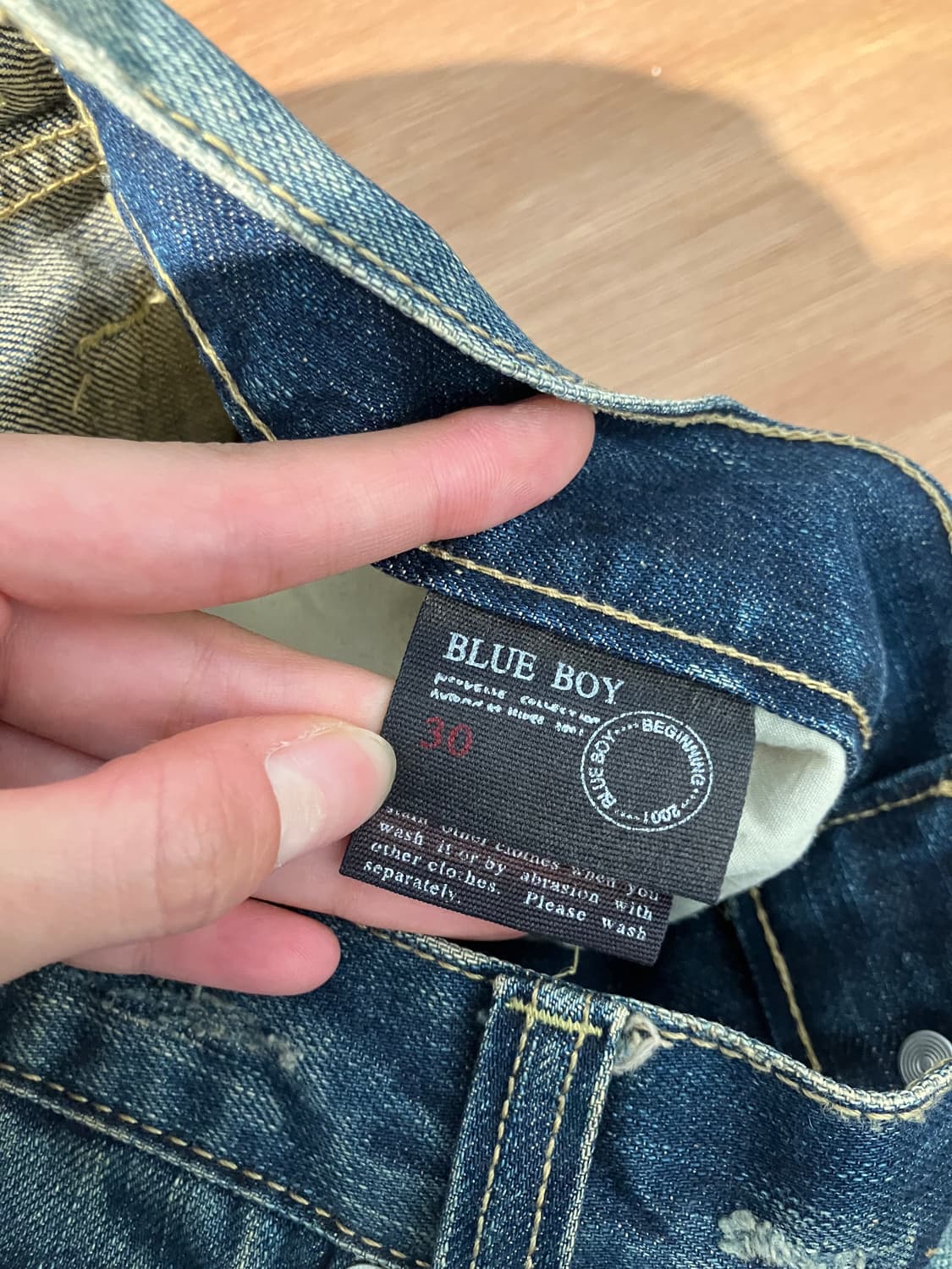 BLUE BOY 코카콜라 디스트로이드 데님 쇼츠 30  상품이미지8