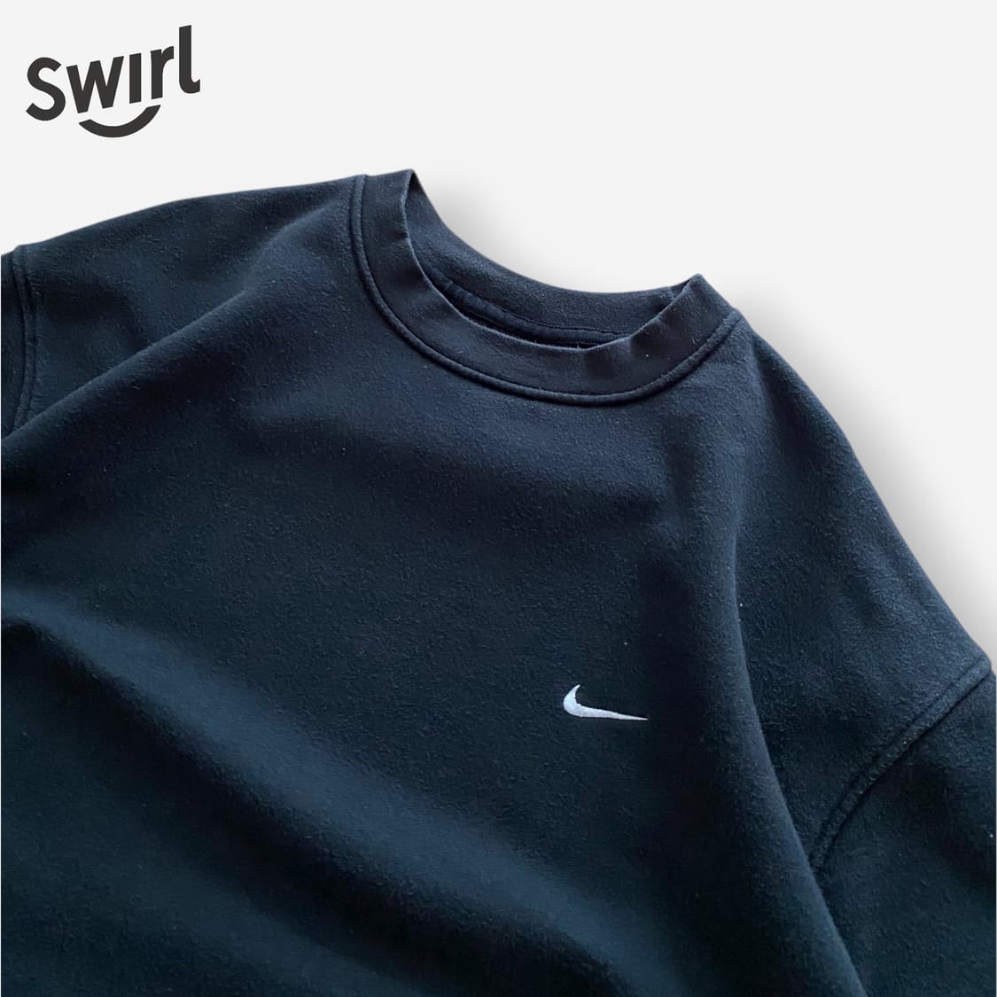 🌊00s Nike small-swoosh black sweatshirt 상품이미지3