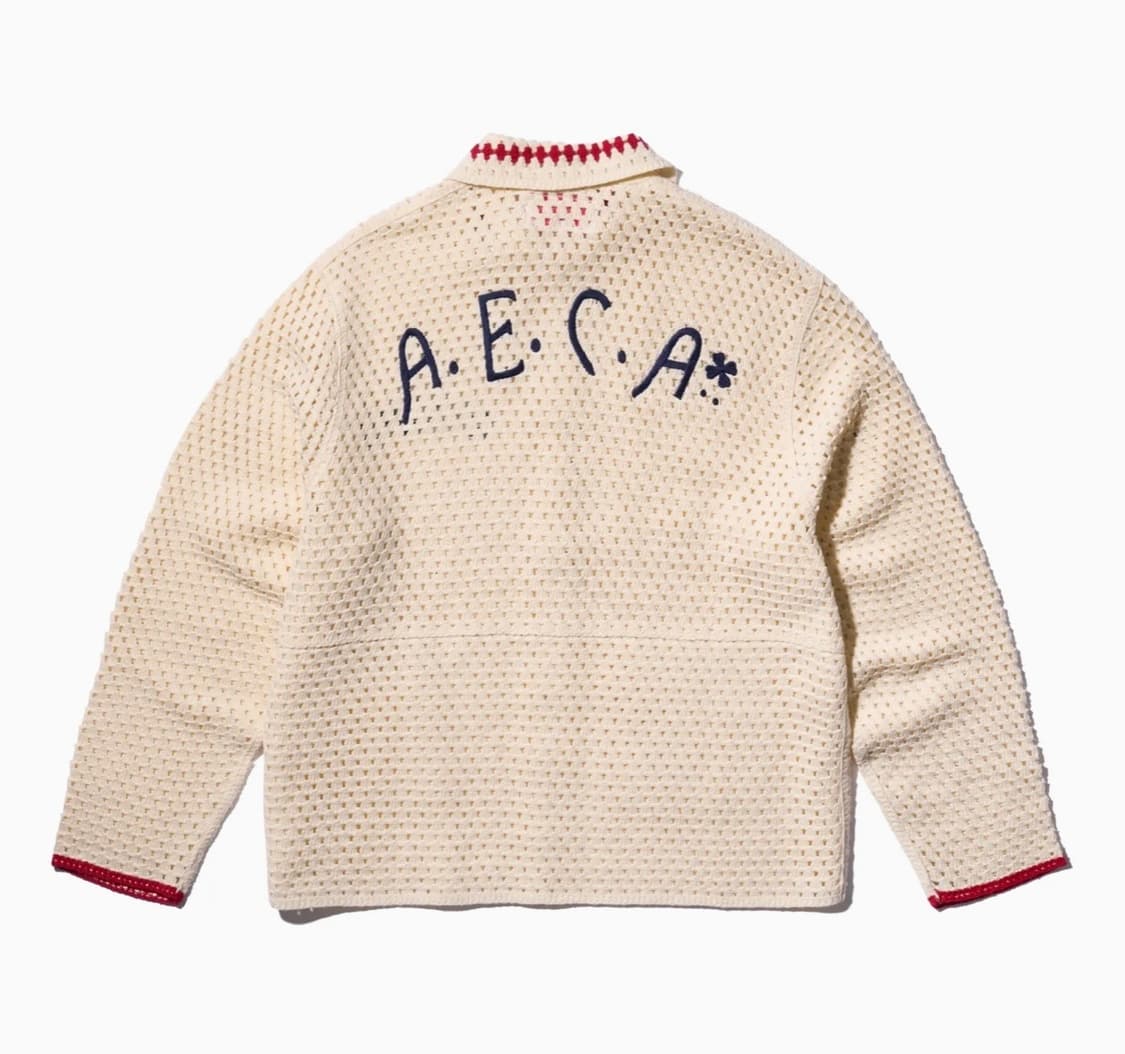 에이카화이트 크로셰 카라 니트 가디건 s 상품이미지3