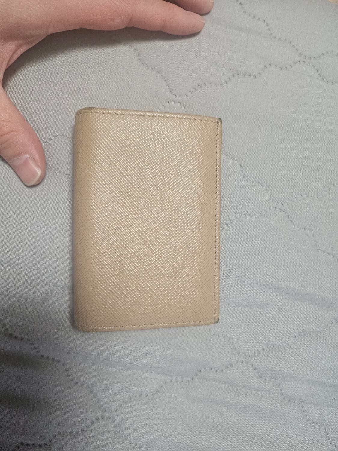 프라다 스몰 사피아노 레더 월렛 샌드 카라멜 상품이미지5