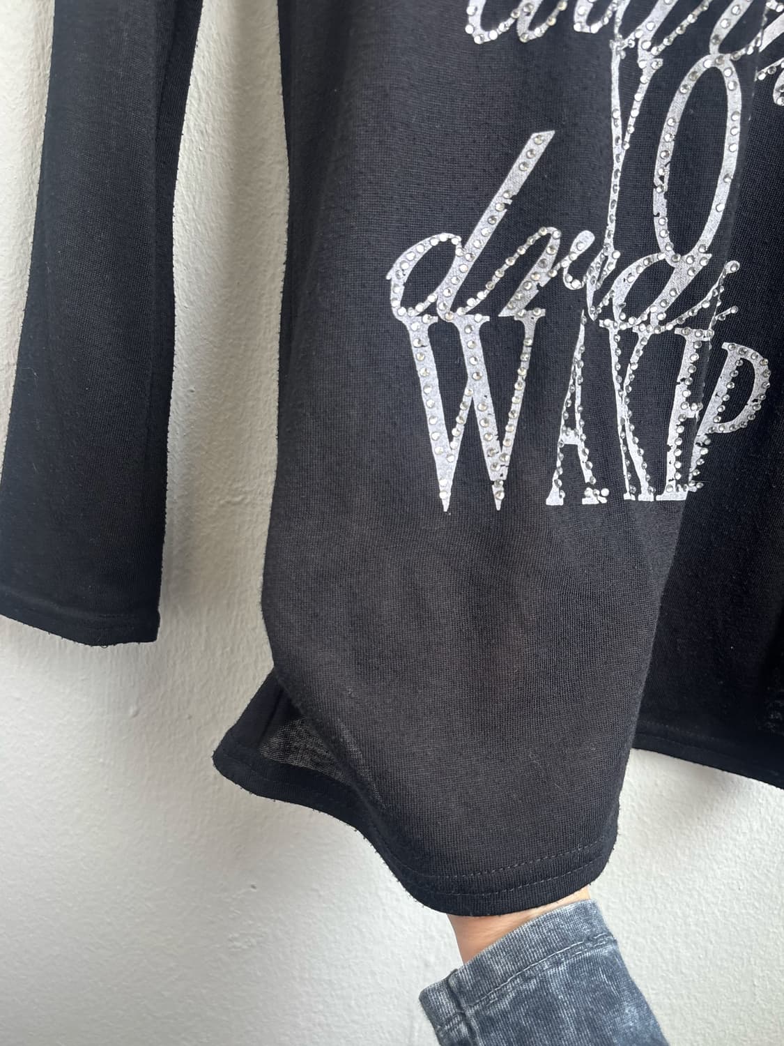 Vintage Black V-neck Cubic Long Sleeve  상품이미지7