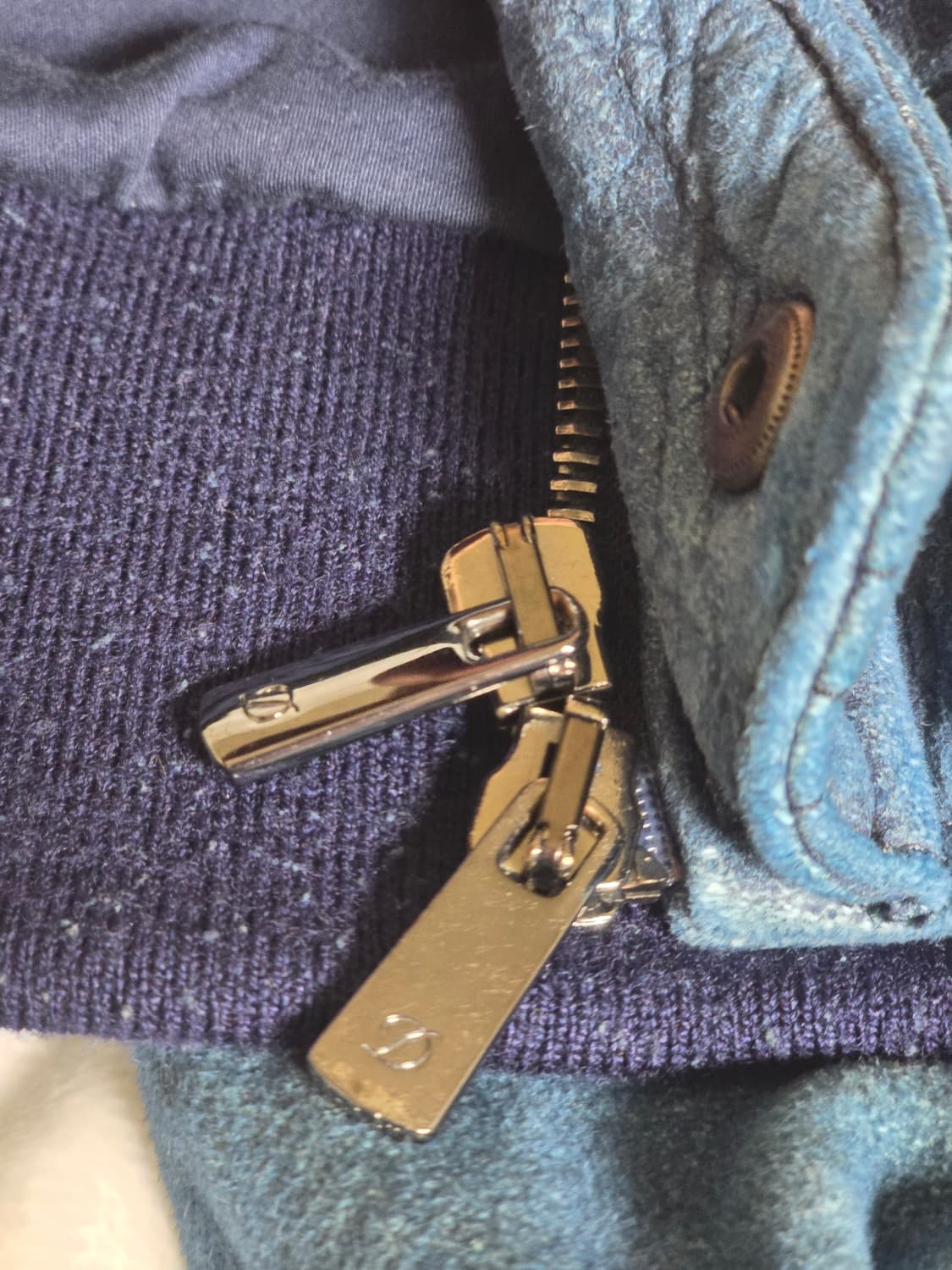 듀퐁(S.T. Dupont) 최고급 블루종 가죽자켓 데님스타일 상품이미지8