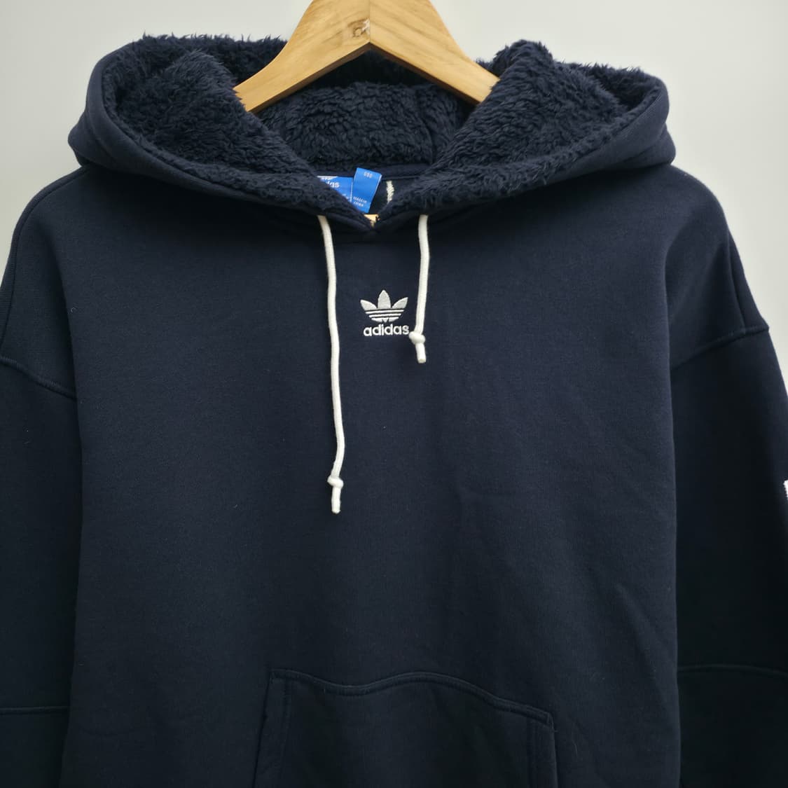 [S] 아디다스 네이비 플리스 후드티 상품이미지2