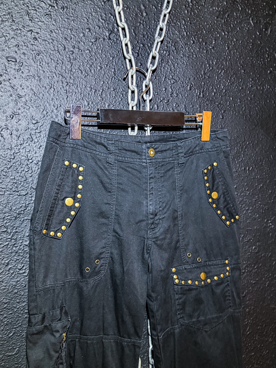 Black Studded Cargo Pants 상품이미지2