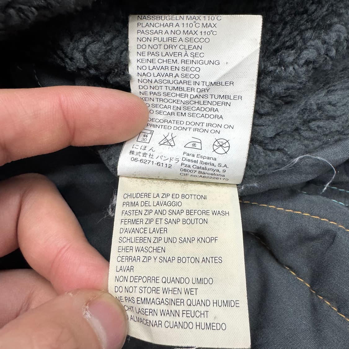 디젤 하이넥 워싱 무스탕 자켓 상품이미지9