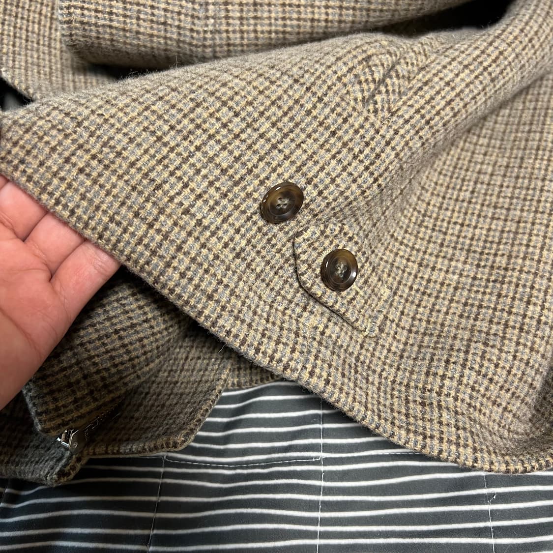 발루트(Ballute) 울 드리즐러 자켓 - 브라운체크 M 상품이미지5