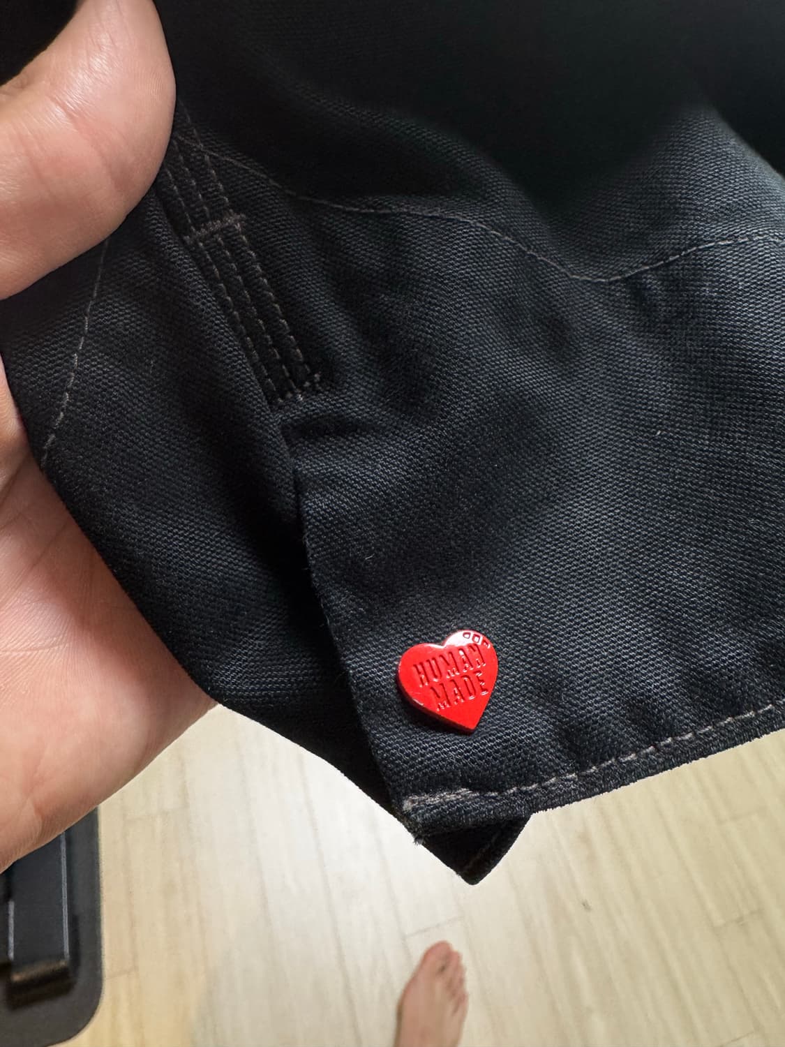 휴먼 메이드 집업 자수 블루종 블랙 자켓 상품이미지4