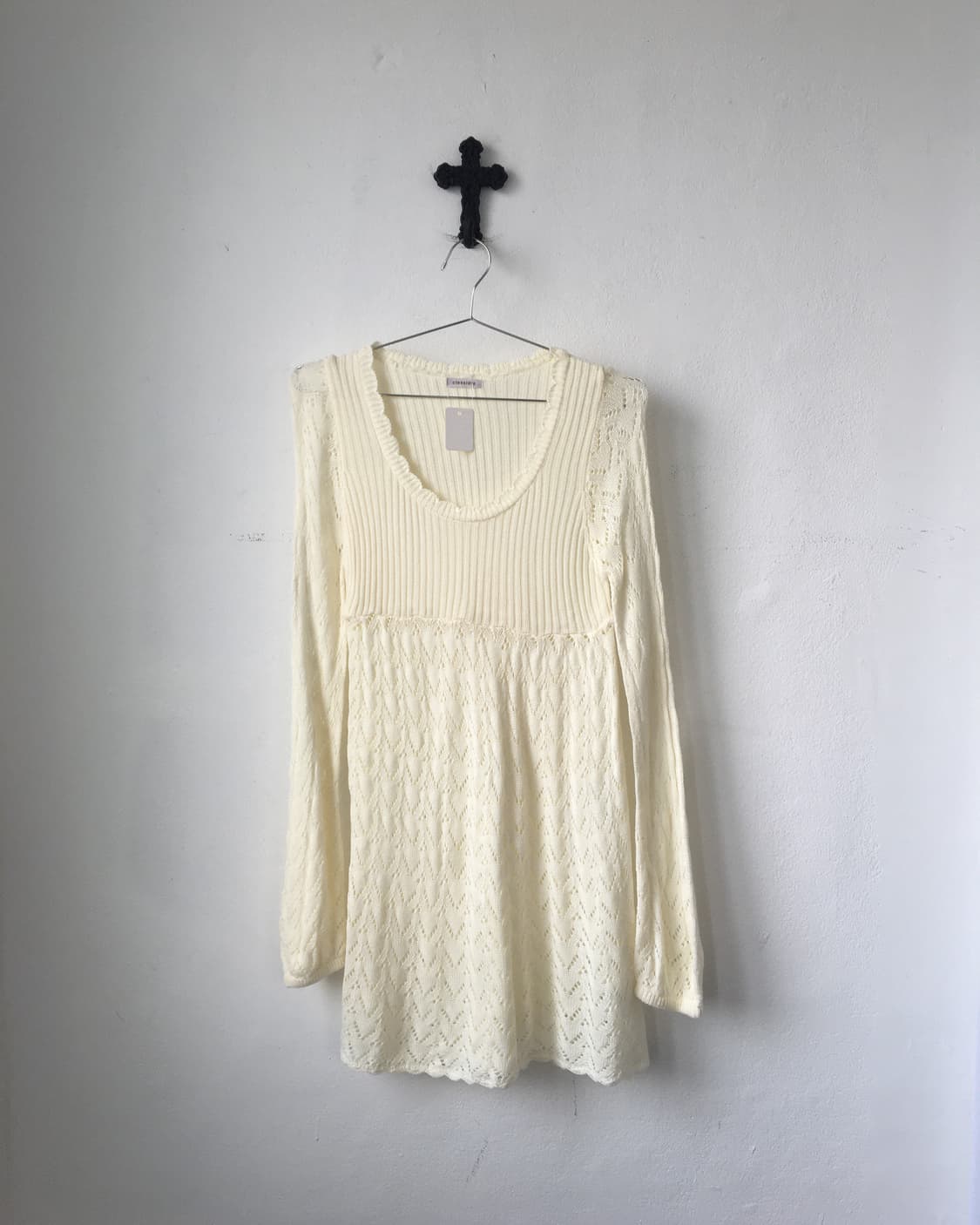 Punching pattern knit onepiece 상품이미지2