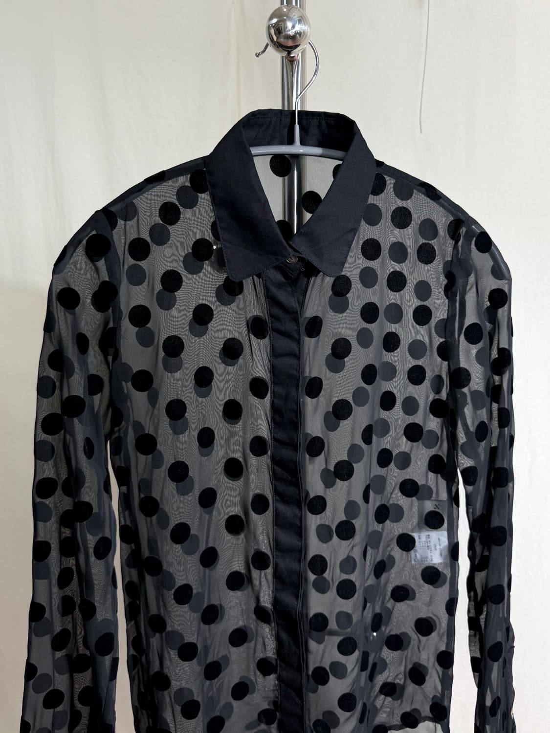 Made in Heaven 시스루 도트 셔츠 상품이미지2