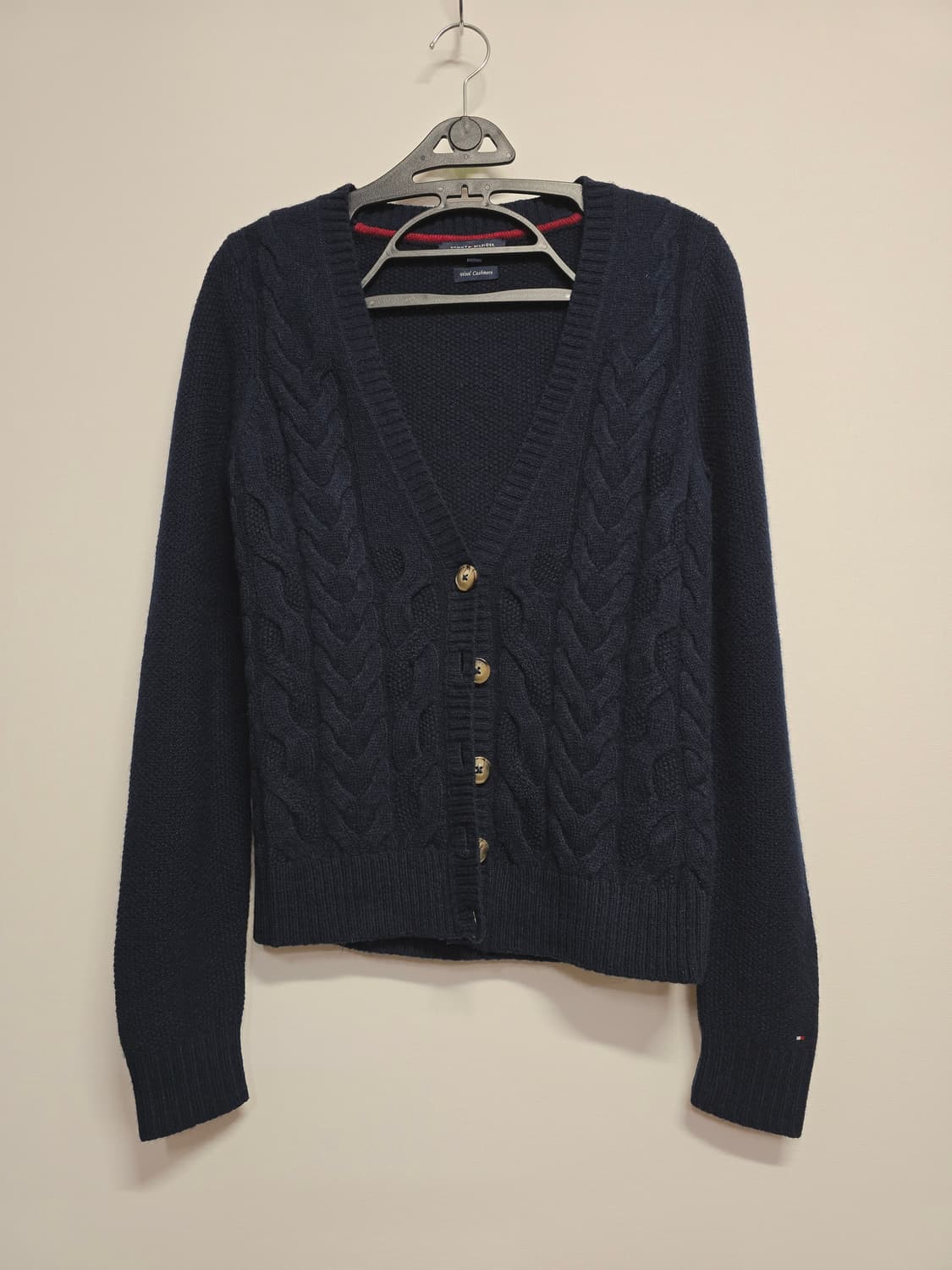 타미힐피거 모캐시미어 꽈배기 가디건 상품이미지1