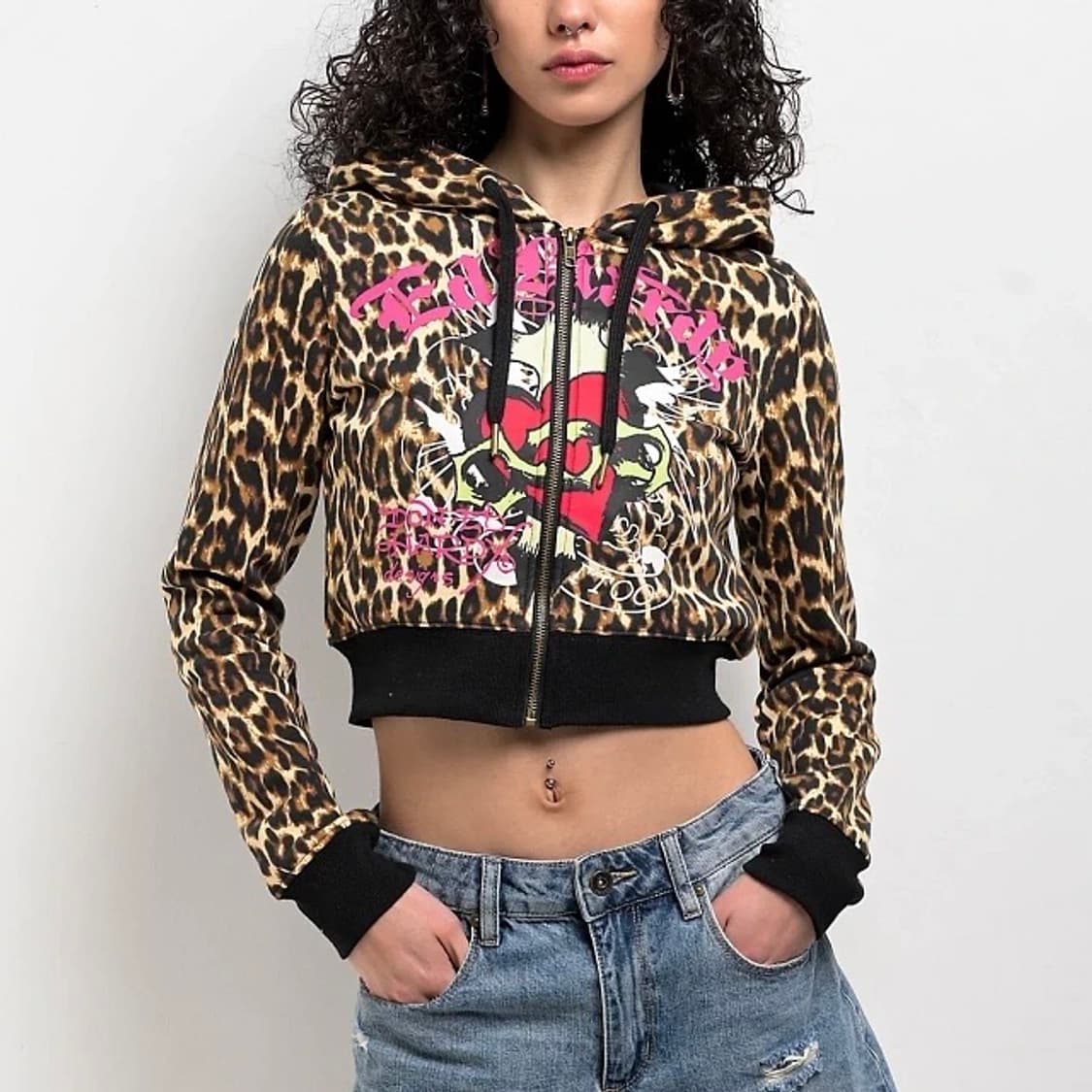 [새제품] 에드 하디 레오파드 후드집업 상품이미지7