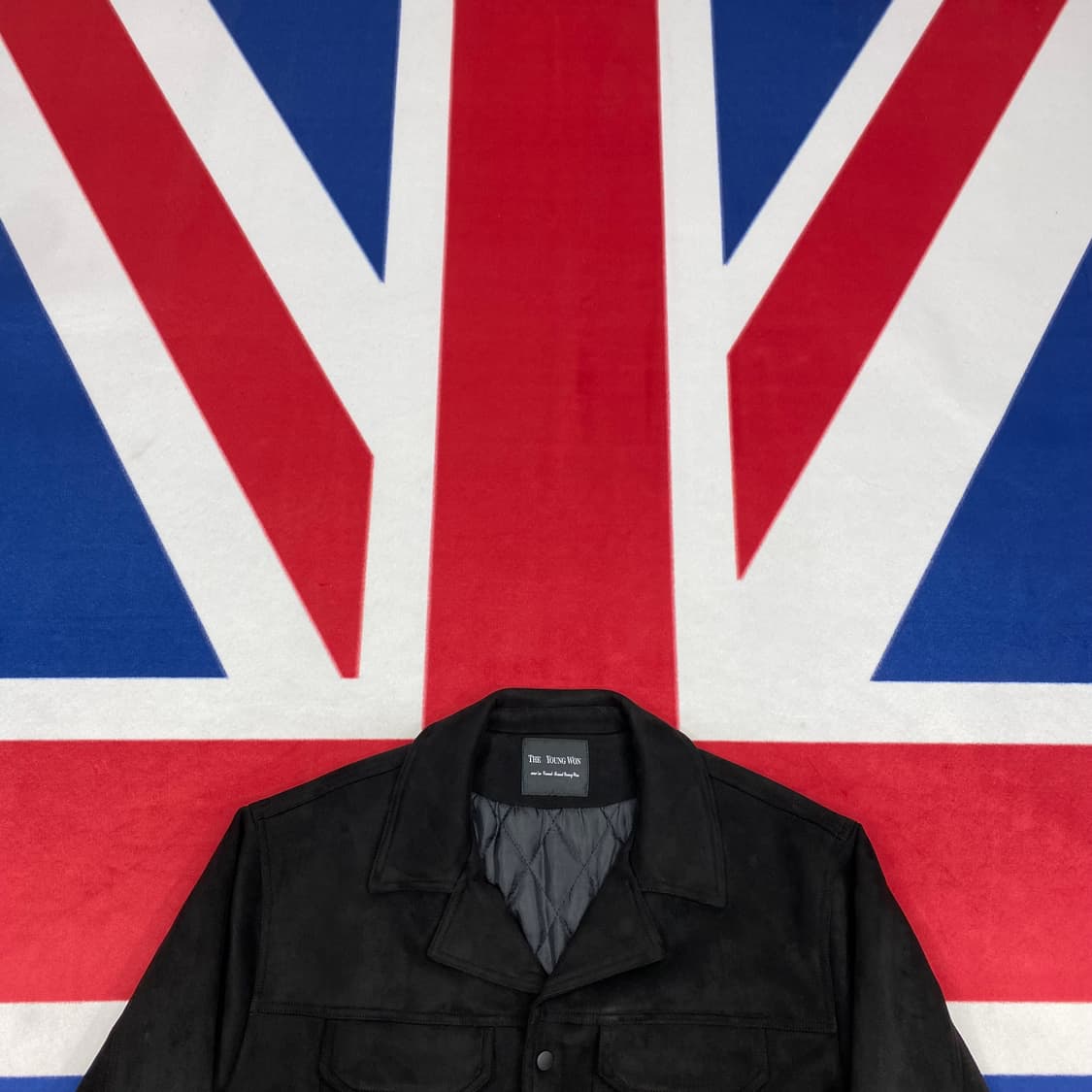 빈티지 누빔 스웨이드자켓 실측 XL  상품이미지2